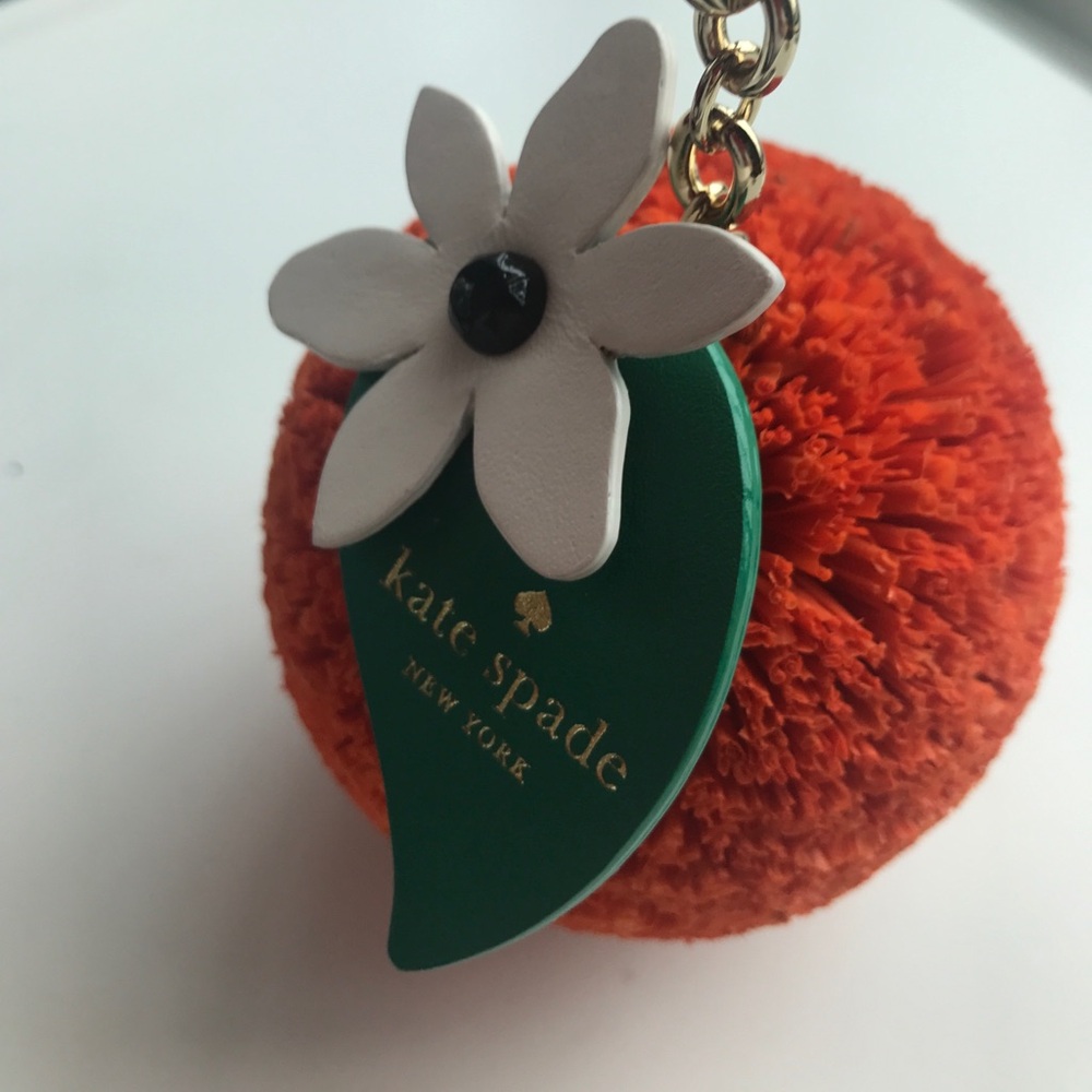 Kate Spade Raffia Orange Key Chain - Picture 4 of 4